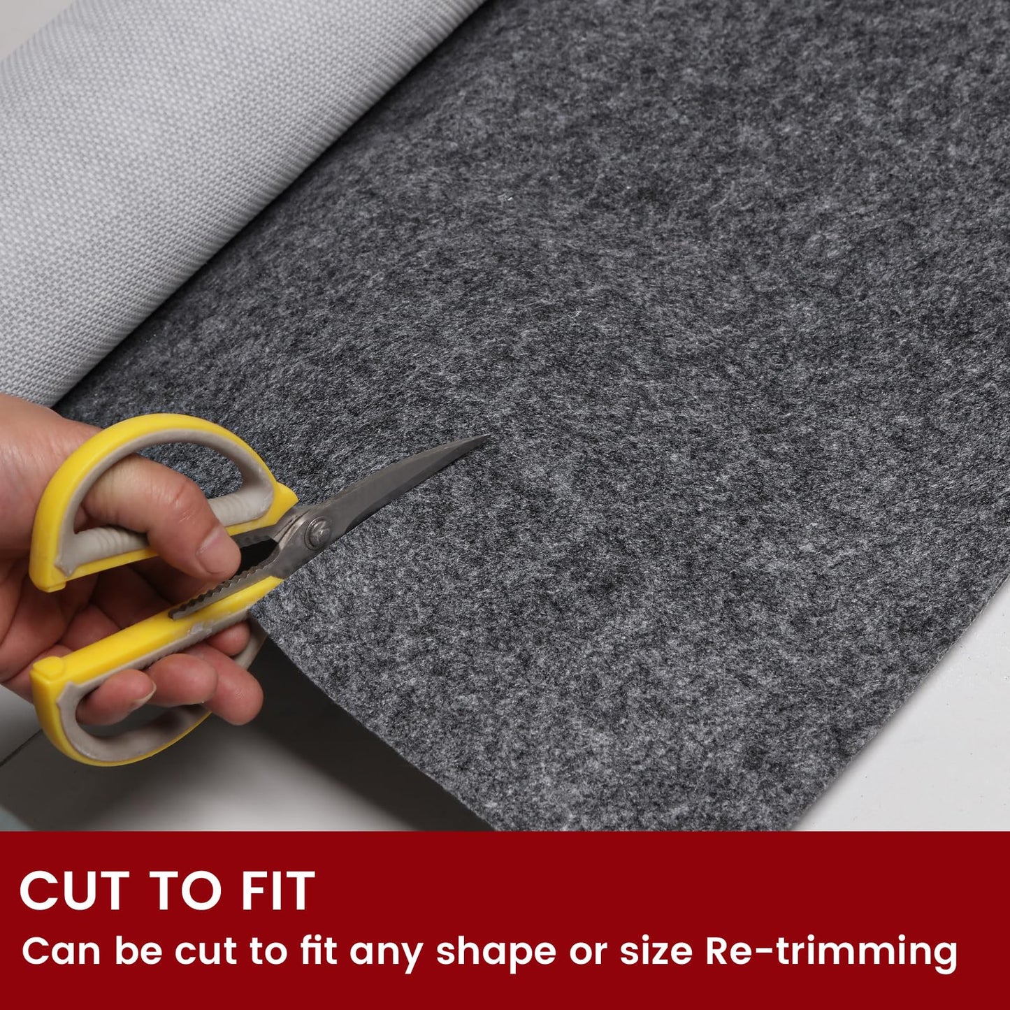 Waterproof Rug Pad, 5x7 ft Area Rug Non-Slip Carpet Pad, Non-Slip Rug Pads for All Floors and Finishes, Felt Pad for Hardwood Floors, Keeps Carpets in Place Soft and Safe