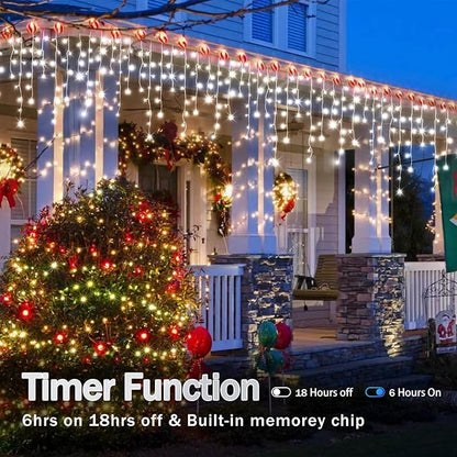98FT Christmas Lights Outdoor Decorations 900LED Fairy String Light 12 Lighting Modes with Timer Memory Waterproof Christmas Light for Yard Roof Party Holiday Wedding Garden Decor