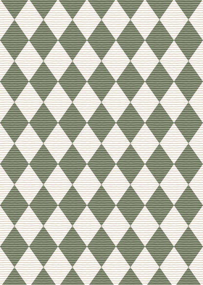 ARKIIKI 5x7 Washable Checkered Rugs for Bedroom, Green and White Area Rug for Living Room, Geometric Faux Wool Carpet for Kids, Girls, Boys Playroom, Dorm, Nursery, Dining Room, Kitchen, Non Slip
