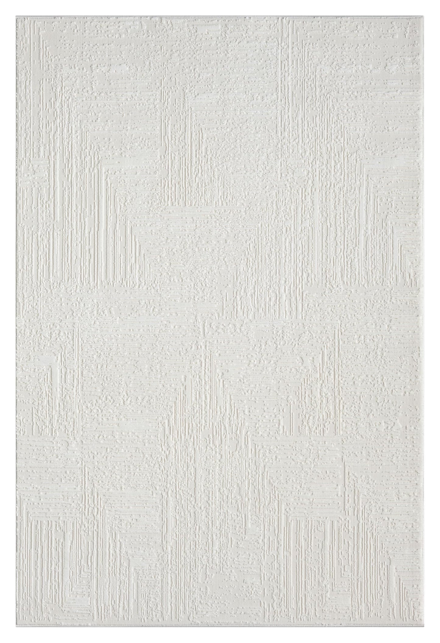RUGGERRUGS Amy Modern Abstract Area Rug for Living Room, 4x6 Contemporary Textured Geometric Cream Neutral Rug, Stain Resistant Non-Shedding Carpet for Bedroom, Dining Room or Kitchen (4' x 6', Cream)