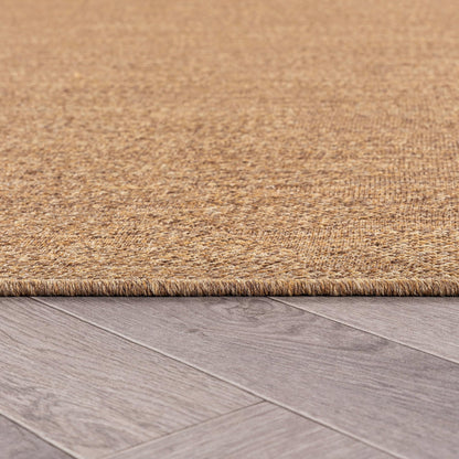 Rugshop Floral Indoor Outdoor Flat Woven Area Rug,Natural Jute-Style,Easy-Care Patio Rug for Backyard Porch Deck Balcony, 5' x 7' Natural/Jute