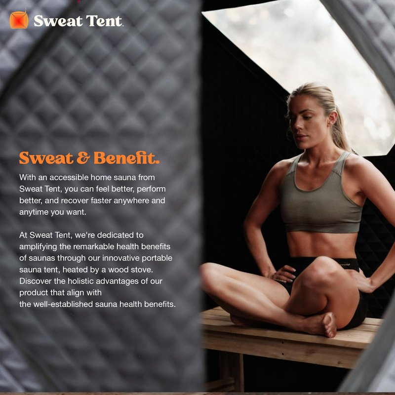 SweatTent Portable Outdoor Sauna (Extra Large) – Tent Only, Accessories Sold Separately – Wood-Fired Compatible, Quick Assembly – High-Temp Recovery Sauna for 10 Adults – Backyard & Camping Use