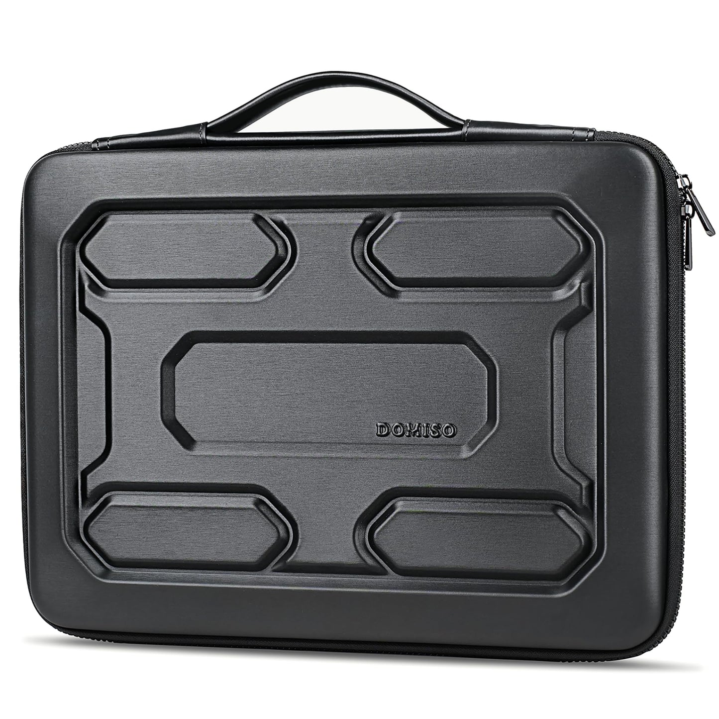 DOMISO 15.6 inch Laptop Sleeve with Handle Shockproof Computer Bag Waterproof EVA Protective Carrying Case for 15.6" Lenovo Yoga 720 IdeaPad 310 320 ThinkPad T570/Dell Inspiron 15/HP Envy 15, Black