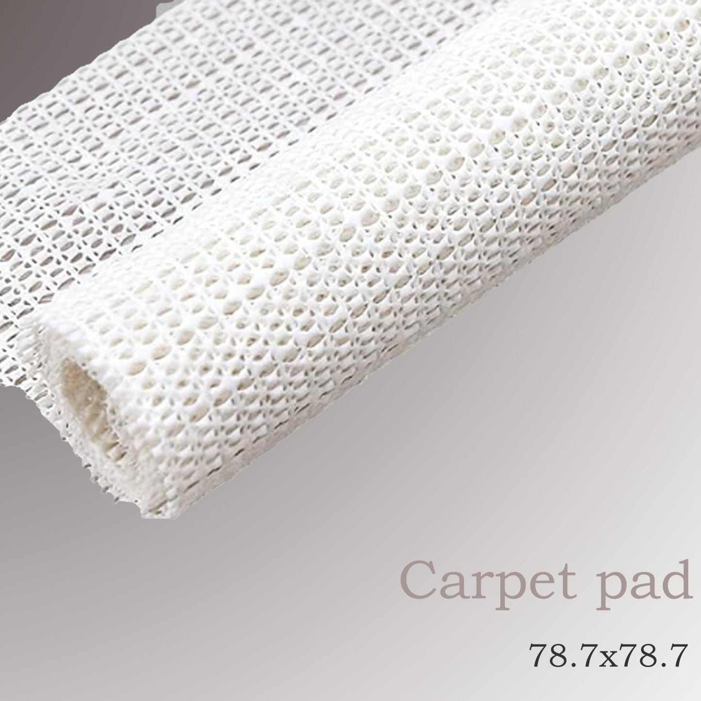 78.7x78.7 Inch Non Slip Rug Pad, White Rug Underlay for Hardwood Tile Laminate Floors, Cuttable Anti-Skid Gripper Pad Prevents Sliding Bunching for Living Room Bedroom Hallway