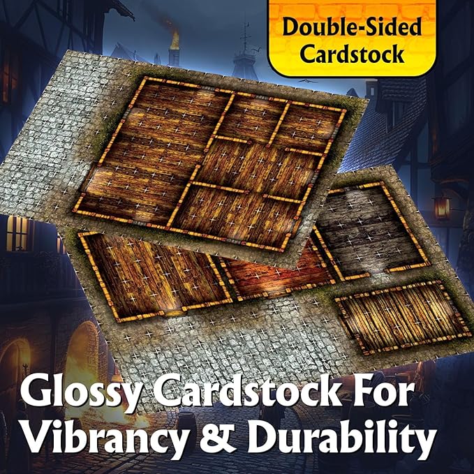 Arcknight The Cobblestone City Roleplaying Battlemaps 16 Modular RPG Maps in 8 Double-Sided Pages 1 Square Grid Modular &amp Versatile Design for Tabletop Gaming - for Dungeons &amp Dragons Pat
