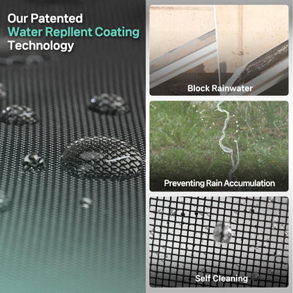 51in X 190in Window Screen Mesh, Replacement, Water-Resistant, Pet Resistant, Fine Dust & Pollen Proof, 30Mesh, Durable New Material, DIY Tools Included