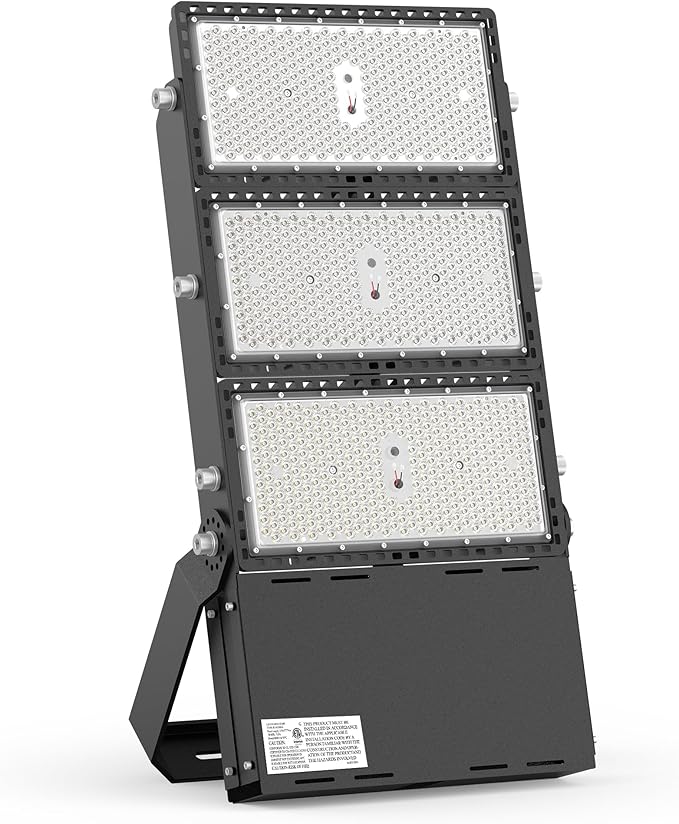 STASUN 1000W LED Stadium Lights Outdoor – Ultra Series High Power, ETL Certified, 150000LM, 5000K Daylight, 60° Beam, 100-277V, IP67 Waterproof Flood Lights for Arena, Sports Field, Parking Lot