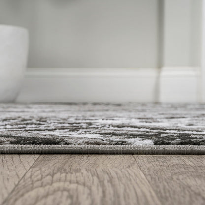 JONATHAN Y Slant Abstract Black/Gray Indoor Area Rug 3X5 ft, Modern for Living Room, Bedroom, Kitchen, Office, Easy-Cleaning, High Traffic, Pet-Friendly, Non-Shedding SOR201D-3