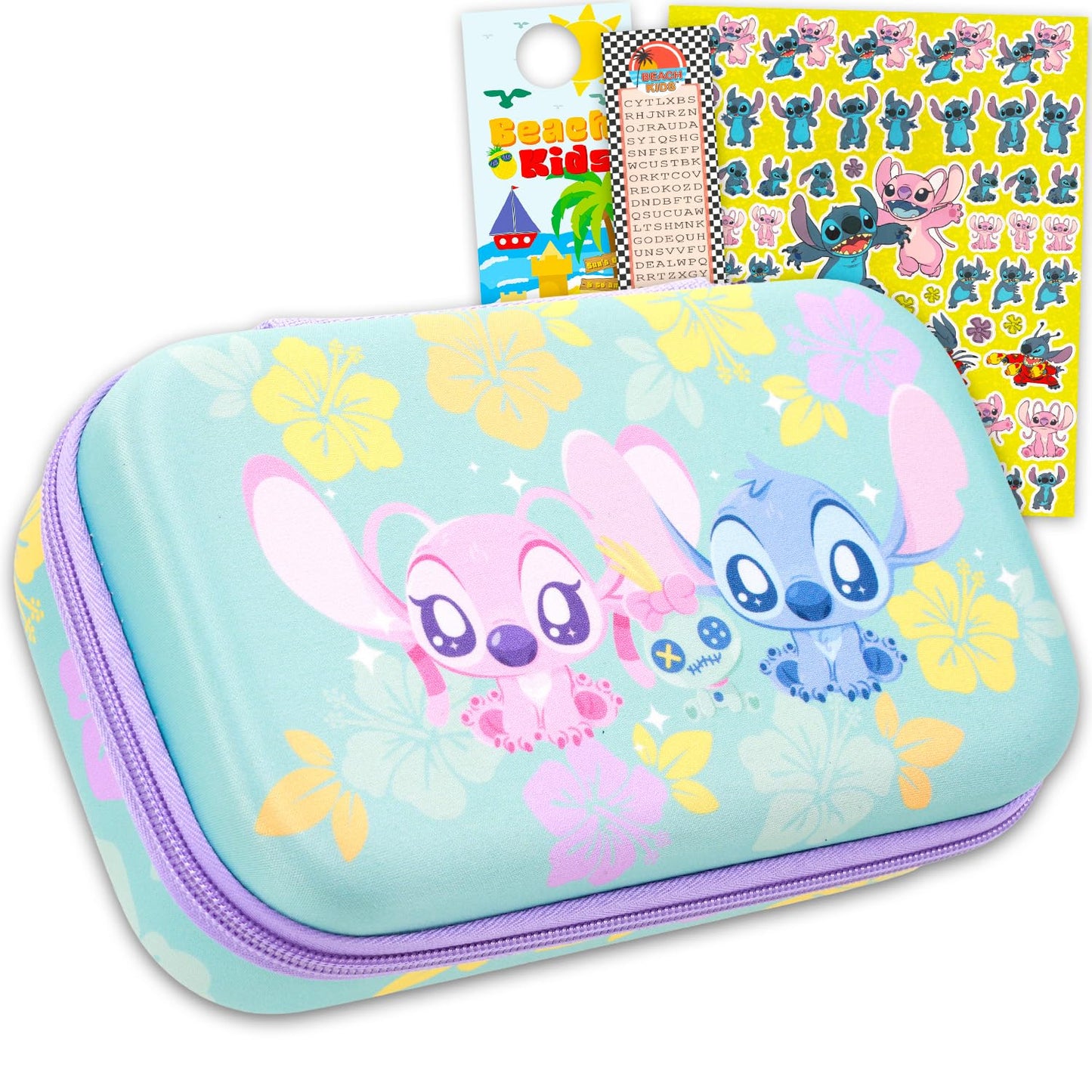 Lilo and Stitch Stitch and Angel Pencil Case Set for Girls - Bundle with Disney Pencil Holder, Stickers, Bookmark, More School Supplies Stationery Set for Kids