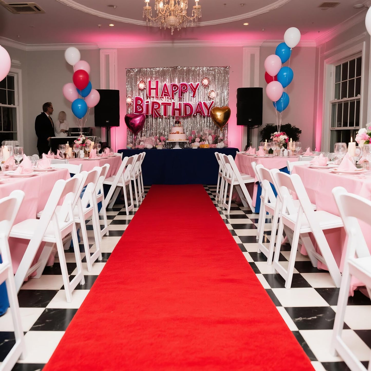 Red Carpet Runner Rug for Party and Event, Non-Slip TPR Rubber Backed Aisle Runway red Rug for Step, Proposal & Wedding Christmas Thanksgiving Decorations, Runway Rug for Prom(3 x 10ft, 450 GSM)