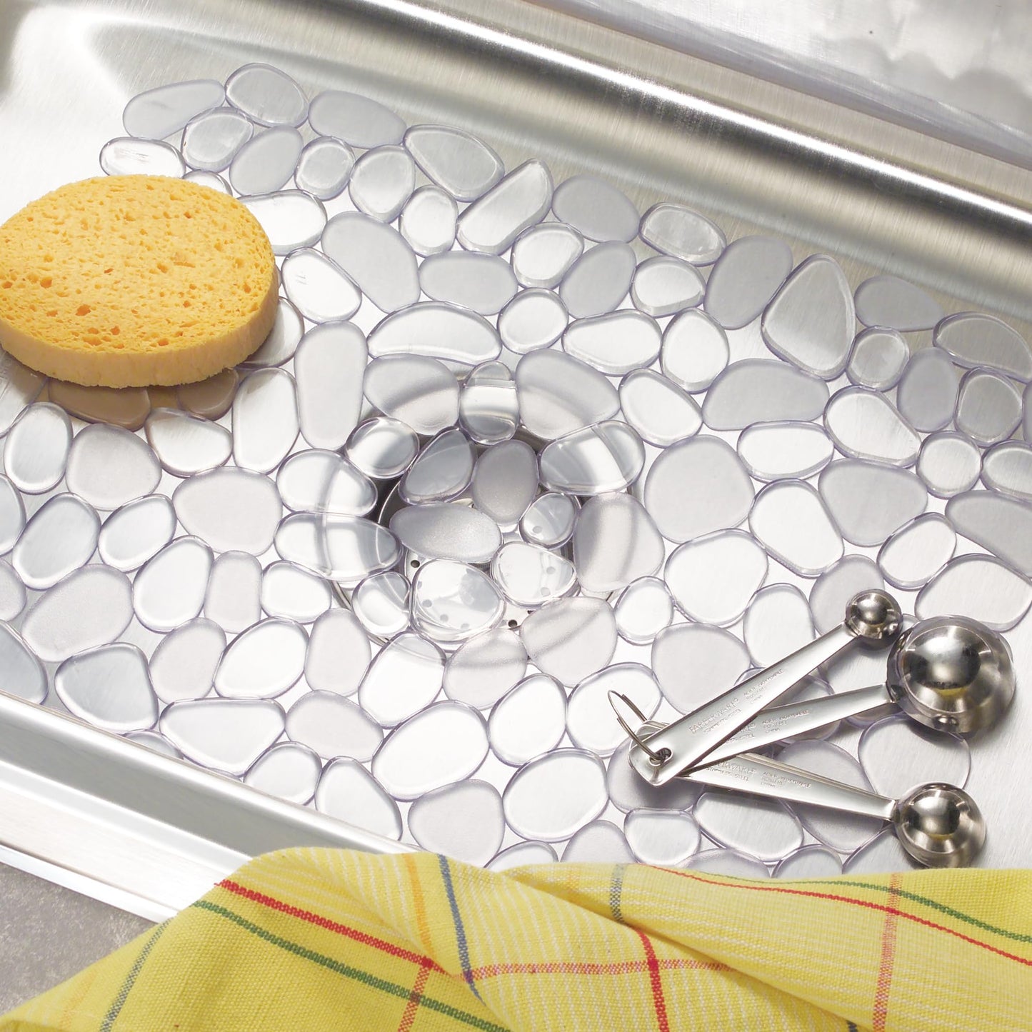 Pebblz Kitchen Sink Protector Mat, Clear