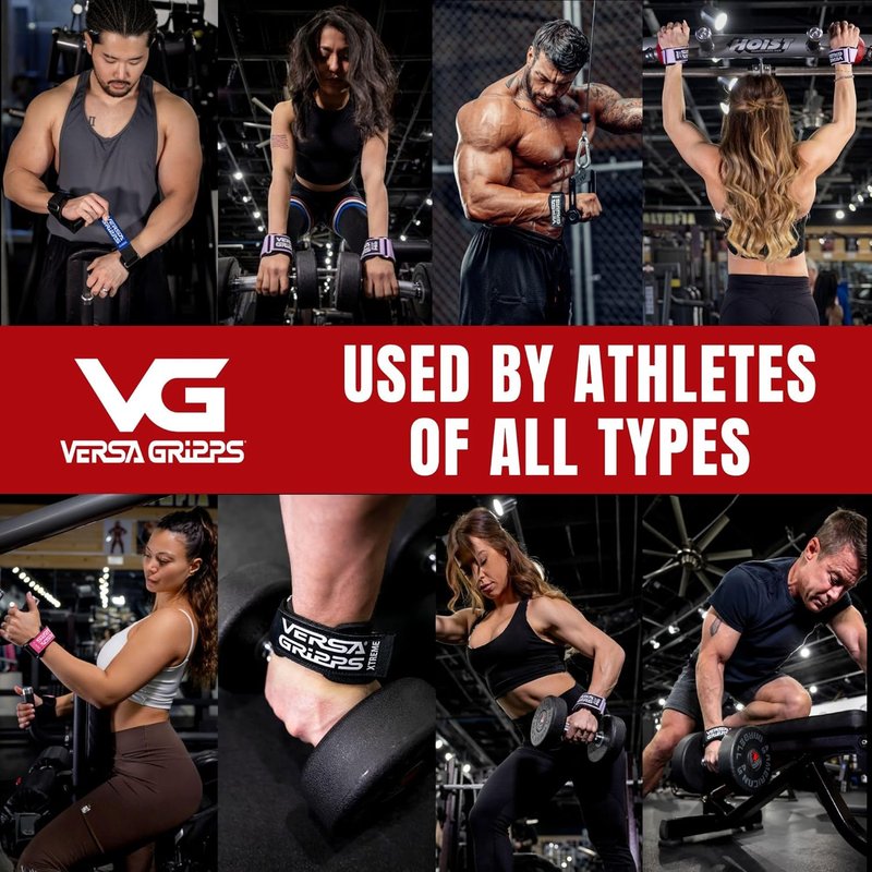 Versa Gripps Pro - Weightlifting Wrist Straps for Enhanced Grip | Made in USA Training Accessory