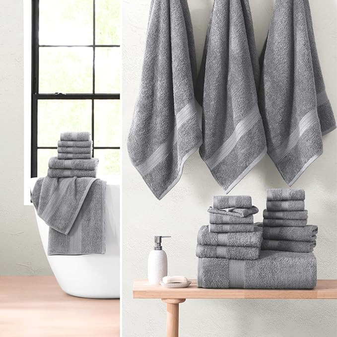 LANE LINEN Luxury 24 PCs Bath Towels Set