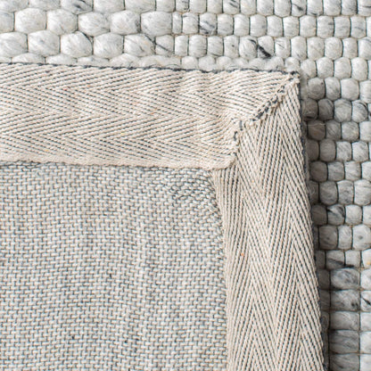 SAFAVIEH Marbella Collection Runner Rug - 2'3" x 8', Light Grey, Handmade Wool, Ideal for High Traffic Areas in Living Room, Bedroom (MRB393F)