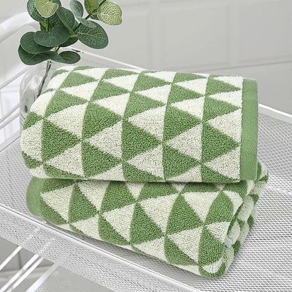 Jacquotha Hand Towels Green, 4-Piece Cotton Terry Kitchen Towels, Bathroom