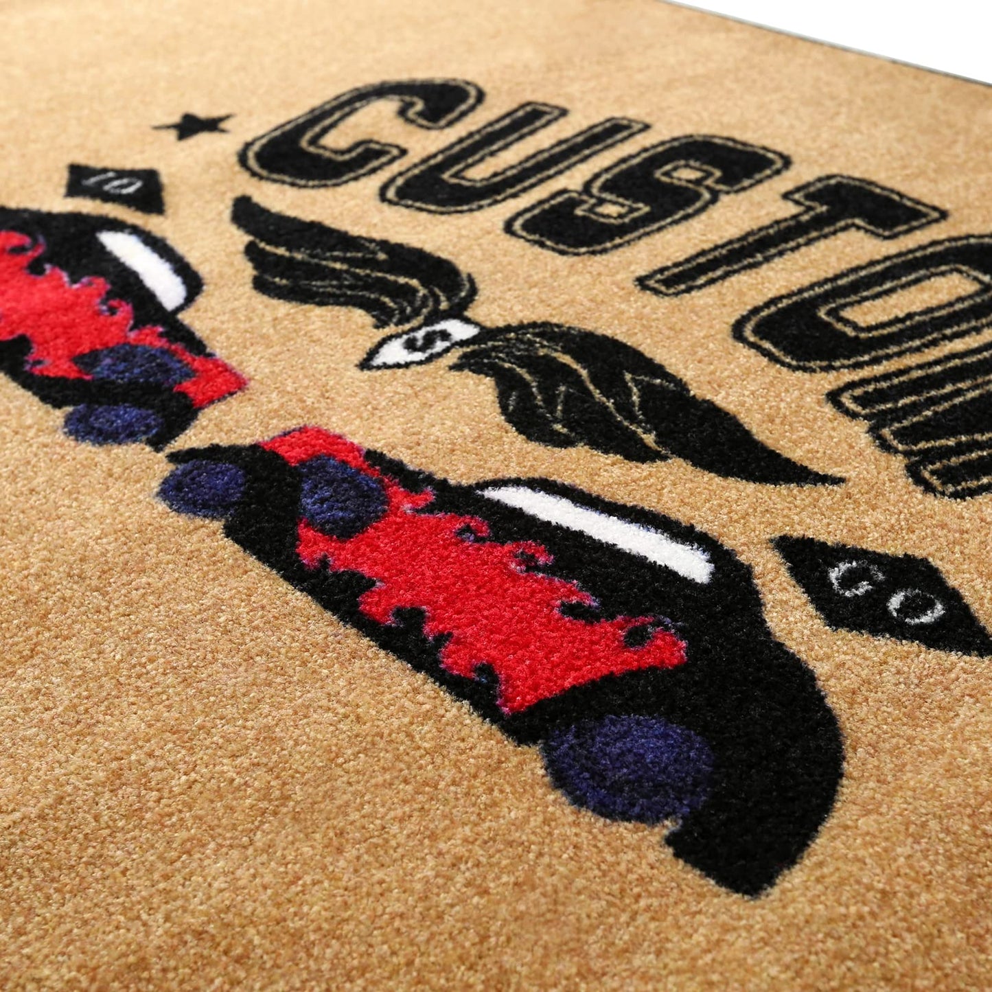 MAOVOT Custom Commercial Grade Personalized Area Rugs Door Mat with Rubber Backing Shoes Scraper Entrance Rug for Lobbies and Indoor Outdoor 2' x 3'