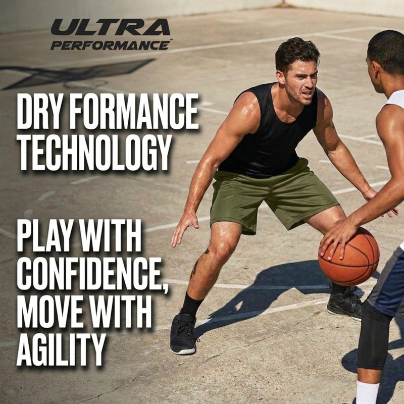 Ultra Performance 5 Pack Mens Shorts, Athletic Gym Shorts Workout Basketball Shorts for Men, X-Large
