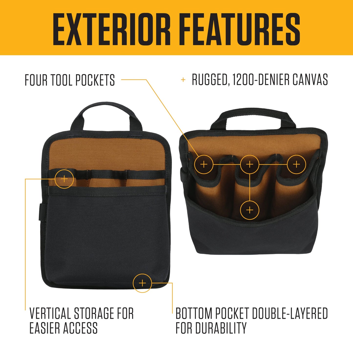 Carhartt Station Tool Pouches, Durable Organizer, Compatible with All Station Tool Bags, Medium