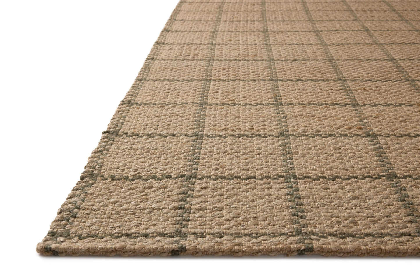 Loloi Chris Loves Julia Fletcher Collection FLE-01 Natural/Olive 5'-0" x 7'-6", .37" Pile Height, Area Rug