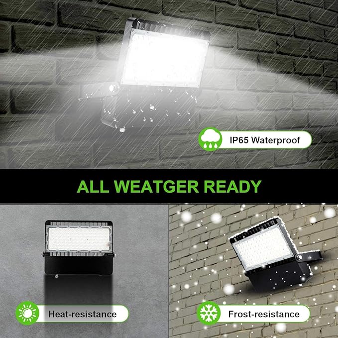 ledmo LED Flood Light Outdoor 240W, 1500W Equivalent Stadium Lights 36000Lumen Commercial Lighting, High-Intensity Floodlights for Yard, Count, Large Area, Waterproof Durable (3 Pack)