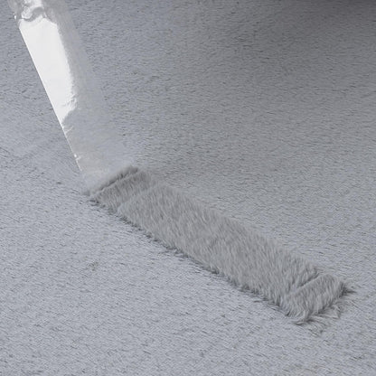 Loartee Faux Rabbit Fur Rug - 1.18" Thick Soft Fluffy Area Rug, Non-Slip Memory Foam Crawling Mat, Light Gray, 59"x78"