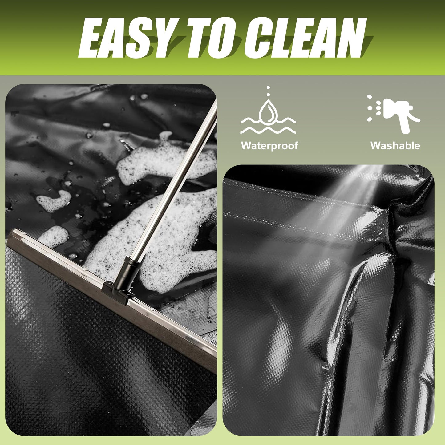 ChaoJin Rain Mat for Car, Black Garage Rubber Car Mat for Snow, Mud, Rain(7ft 9in x 16ft)