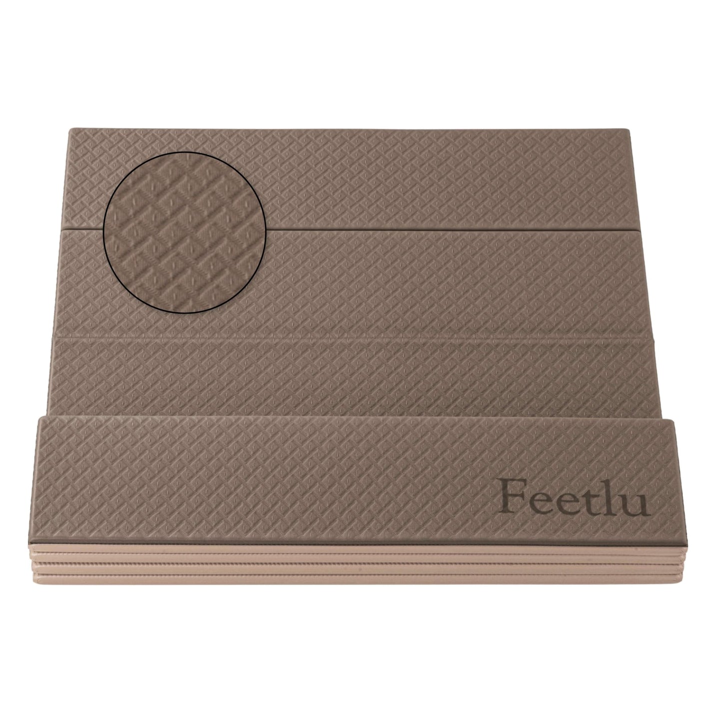 Feetlu Foldable Yoga Exercise Mat, 6mm/8mm/10mm/12mm Thickness, 72 x 24 Inch - Lightweight, Anti-Slip, and Easy to Store for Yoga, Pilates, Home Workouts, and Floor Exercises (Coffee 6mm)
