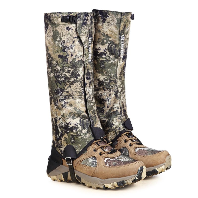QOGIR Hunting Gaiters Boot Gaiters, Durable Leg Gaiters for Hunting, Waterproof Hiking Gaiters with Upgraded Rubber Foot Strap, Adjustable Snow Boot Gaiters for Hiking, Hunting, and More (Medium)