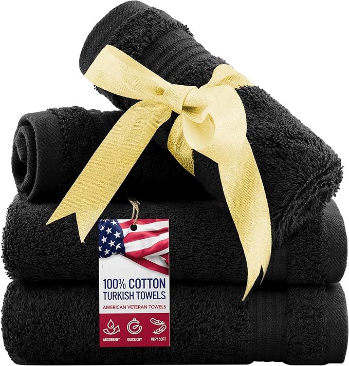American Veteran Towel, 100% Cotton Turkish Washcloths