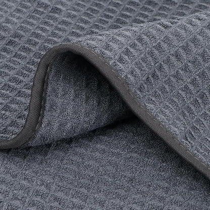HOMEXCEL 4 Pack Microfiber Gym Towels Grey Fitness Towels Ultra Soft, Highly