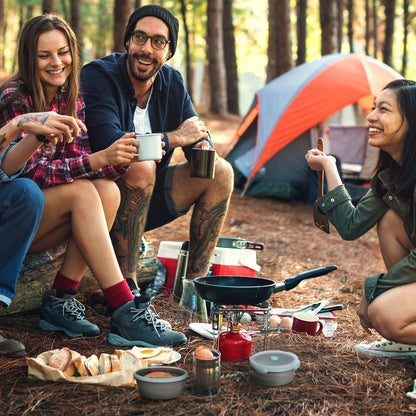 Suclain 4 Pcs Camping Bowl with Lid Collapsible Silicone Lunch Box Salad Bowl Expandable Food Storage Container Folding Travel Container for Hiking Camping(Red, Pink, Blue, Green,12 oz)