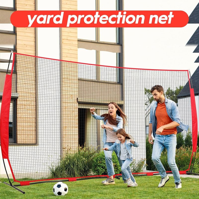Portable Backstop Net - 7x7ft, 10x16ft & 10x20ft Sizes | Durable Sports Equipment