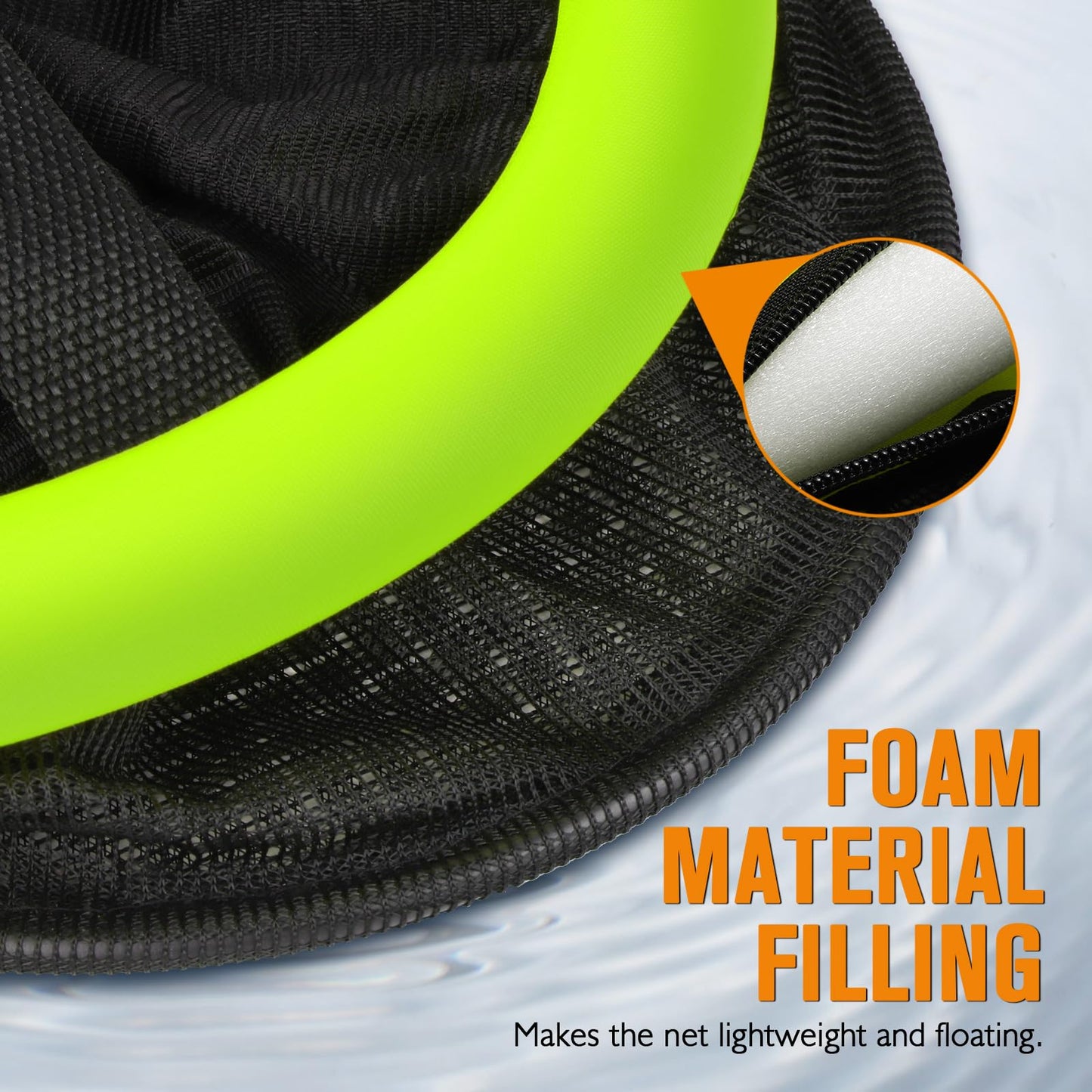 Dovesun 5 Gallons Floating Fishing Basket, Collapsible Fishing Net Portable Nylon-mesh | Coated Nylon Net Bait Storage Cage for Keeping Crayfish Minnows Leaches and Other Live Baits