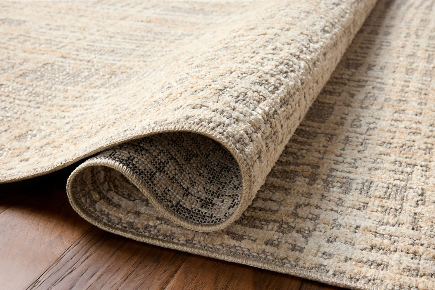 Loloi Amber Lewis Bexley Collection BEX-07 Natural/Dove 5'-0" x 7'-6" Area Rug Neutral, Textured, Living, Bedroom, Dining, Carpet