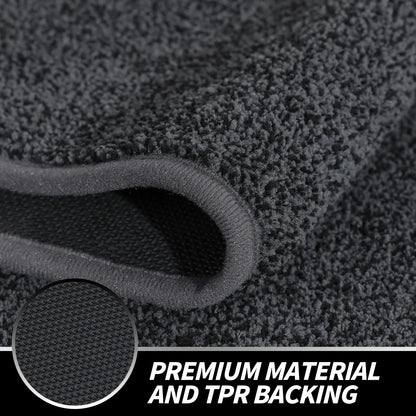 LINLA Indoor Doormat, Super Absorbs Mud Mat, Washable Non-Slip Rubber Backing Clean Door Mat for Doorways Inside Dirt Trapper Mats Shoes Scraper, 18x30 Inches Dark Gray