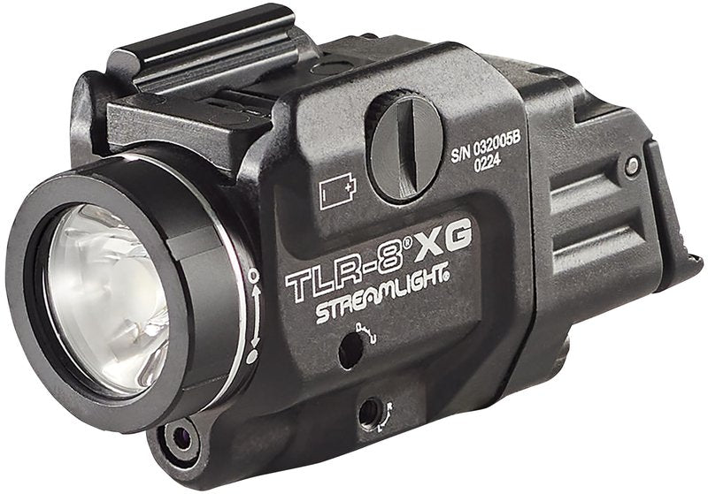 Streamlight 69434 TLR-8A G Flex 500-Lumen Low Profile Pistol Light with Integrated Green Aiming Laser for Select Handguns, Includes Rear Switches, Mounting Kit, and Keys, Black
