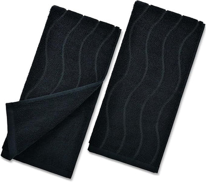 Hand Towels with Wavy Jacquard