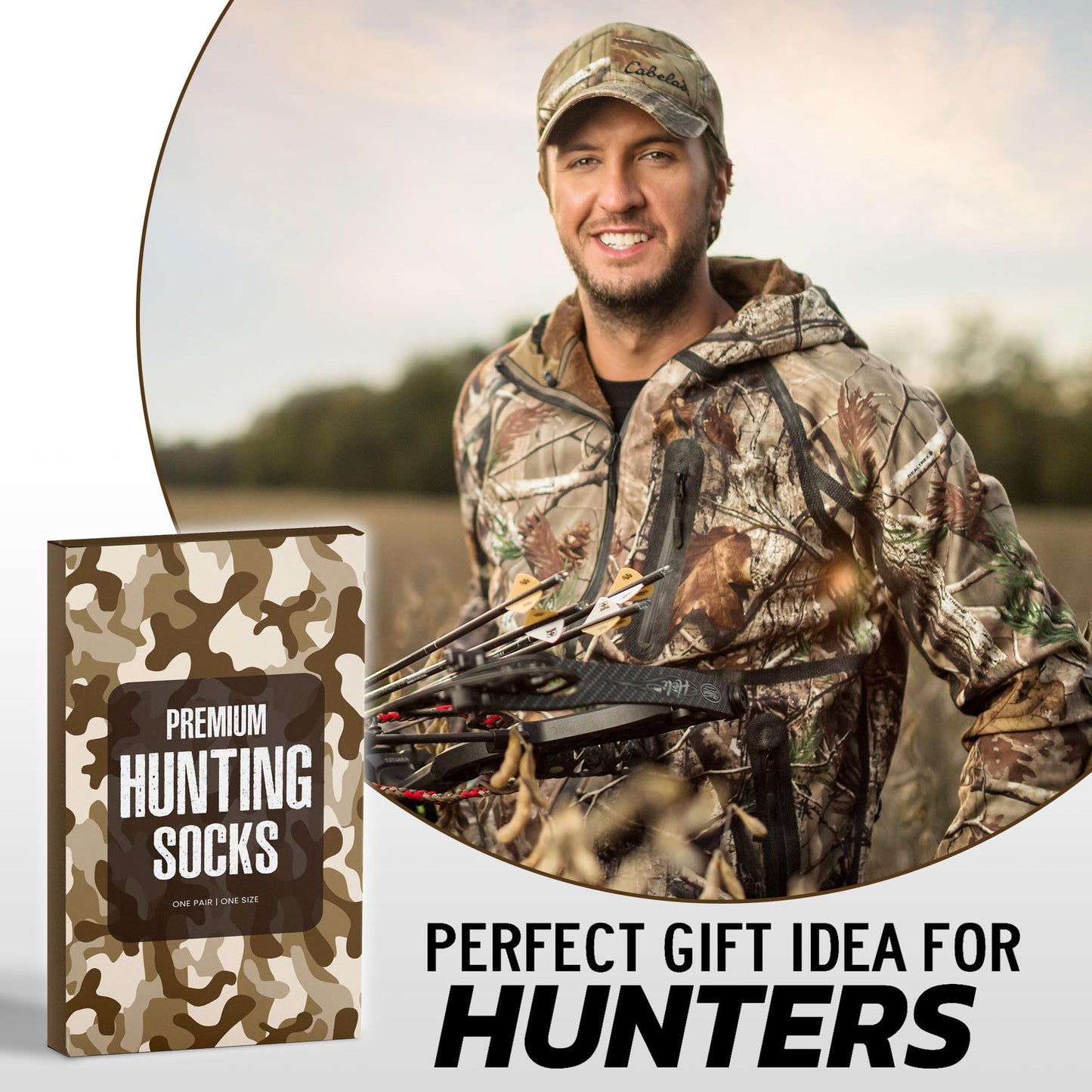 VICRAZY Father's Day Gifts - Unique Hunting Gifts for Men, Christmas Presents for Hunters, Deer & Duck Hunting Gear, Comfortable and Funny Socks, Perfect Stocking Stuffers & Mens Presents