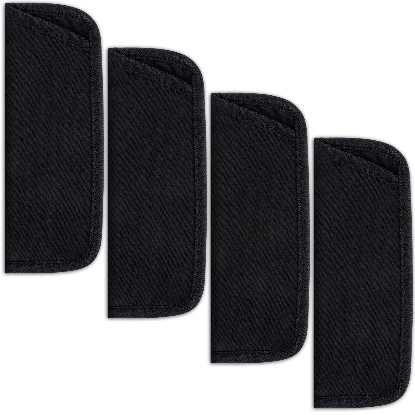 Xthrotsenk 4 Pack Eyeglass Case Soft Slip in Glasses Cases Black Eyeglasses Holder Protective Case for Travel Sunglasses Case Pouch Fabric Spectacle Pouch Soft Glasses Sleeve Holder