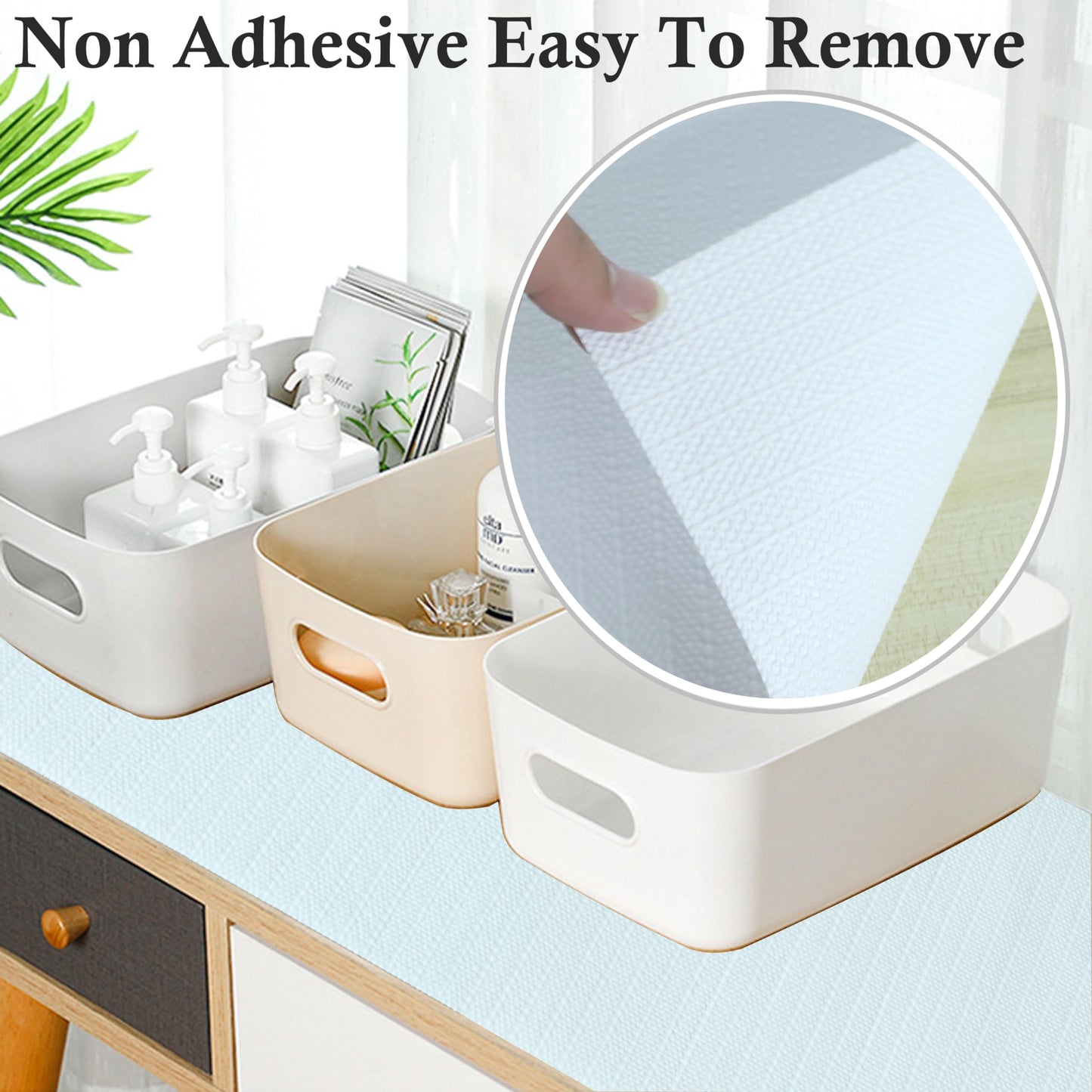 Shelf Liners for Kitchen Cabinets 15 Inch Wide X 20 Ft Non Adhesive Cabinet Drawer Liner Non Slip Water Oil-Proof Pantry Shelves Liner for Strong Grip Closet Cupboard Refrigerator Mat Bathroom