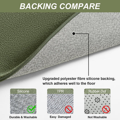 Vasofe 4x6 Soft Rugs for Living Room Bedroom, Sage Green Modern Washable Non-Slip Area Rug, Indoor Memory Foam Fluffy Carpets for Boys Girls Room Playroom Nursery Thick Office Mat Home Decor