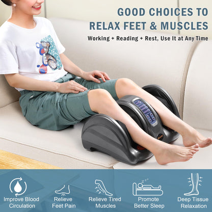 H&B Luxuries Shiatsu Foot Massager Machine with Remote Controller, Kneading and Rolling Home Massagers for Feet, Ankle, Calf, Leg, Ideally for Men, Women, Father, Mom Parents and The Elderly, Red