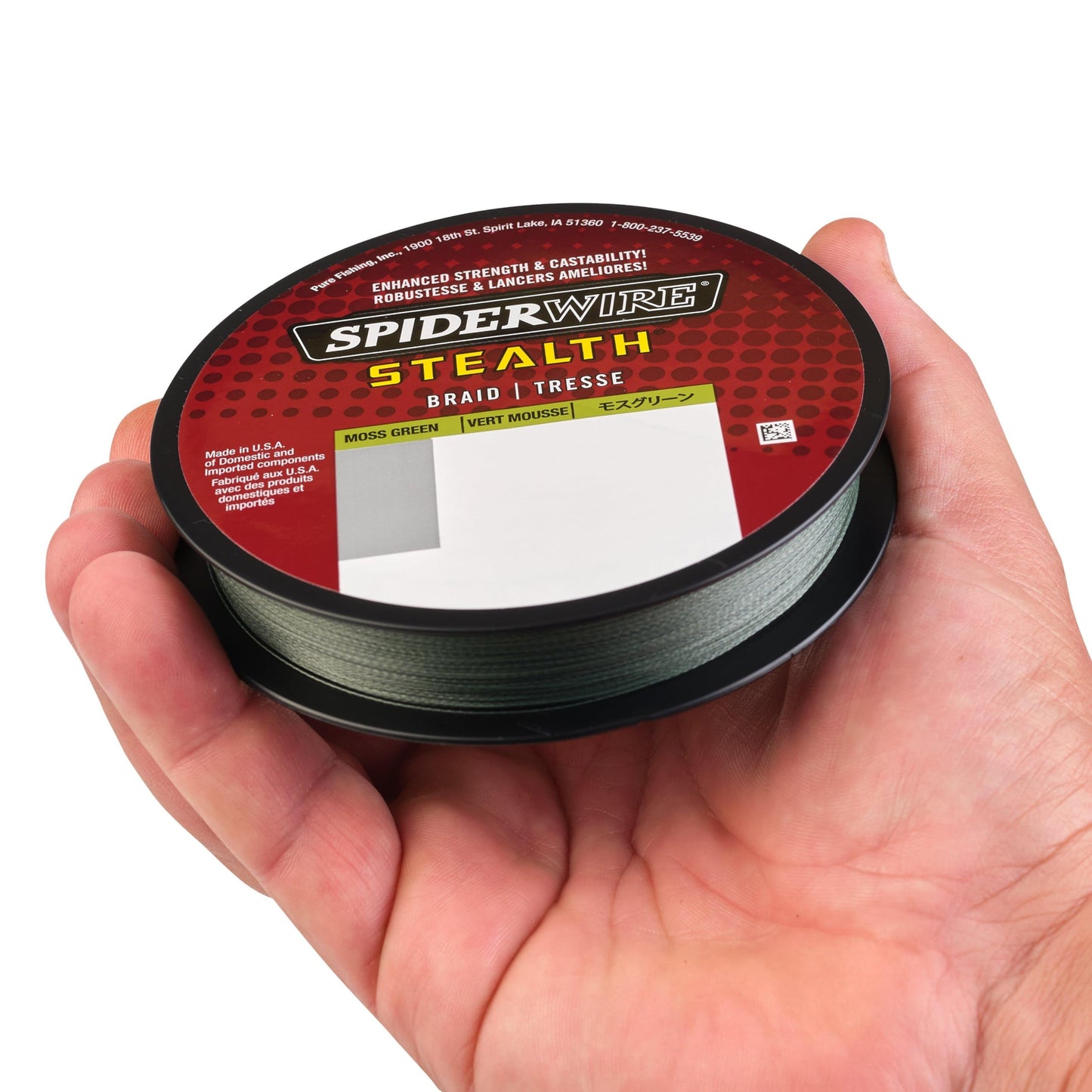SpiderWire Stealth® Superline, Moss Green, 8lb | 3.6kg, 300yd | 274m Braided Fishing Line, Suitable for Freshwater and Saltwater Environments