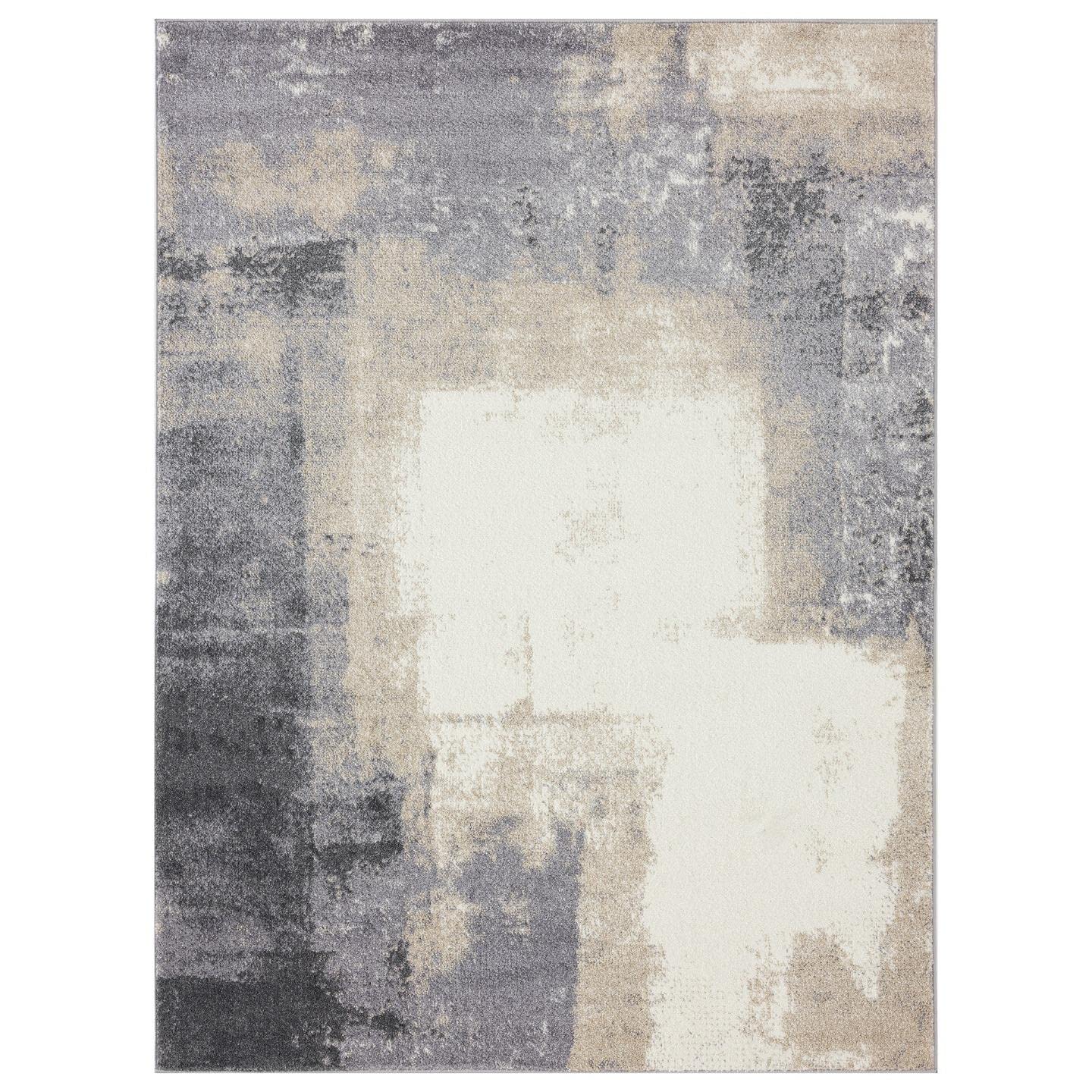 LUXE WEAVERS Classy Modern Abstract Indoor Gray 5x7 Area Rug