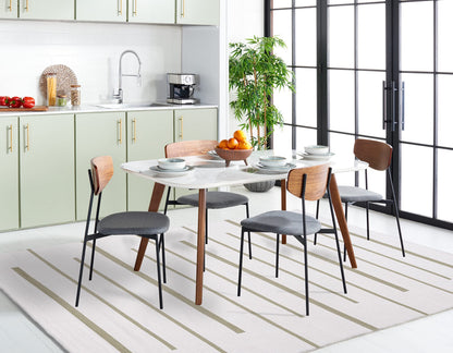 SAFAVIEH Montauk Collection Accent Rug - 4' x 6', Light Green & Ivory, Handmade Flat Weave Boho Farmhouse Cotton Modern Stripe, Ideal for High Traffic Areas in Entryway, Living Room, Bedroom (MTK311J)
