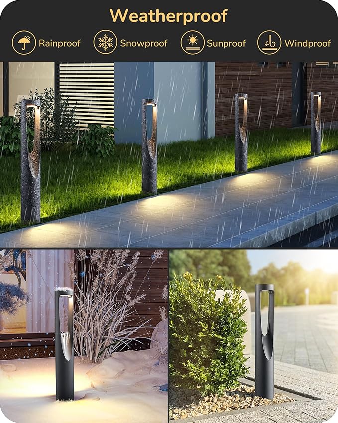 EDISHINE Low Voltage Landscape Lights, 12V 2W 150LM 3000K LED Landscape Path Lights with Connectors, Waterproof Electric Outdoor Landscape Lighting for Walkway Yard Garden, CRI80 12 Pack