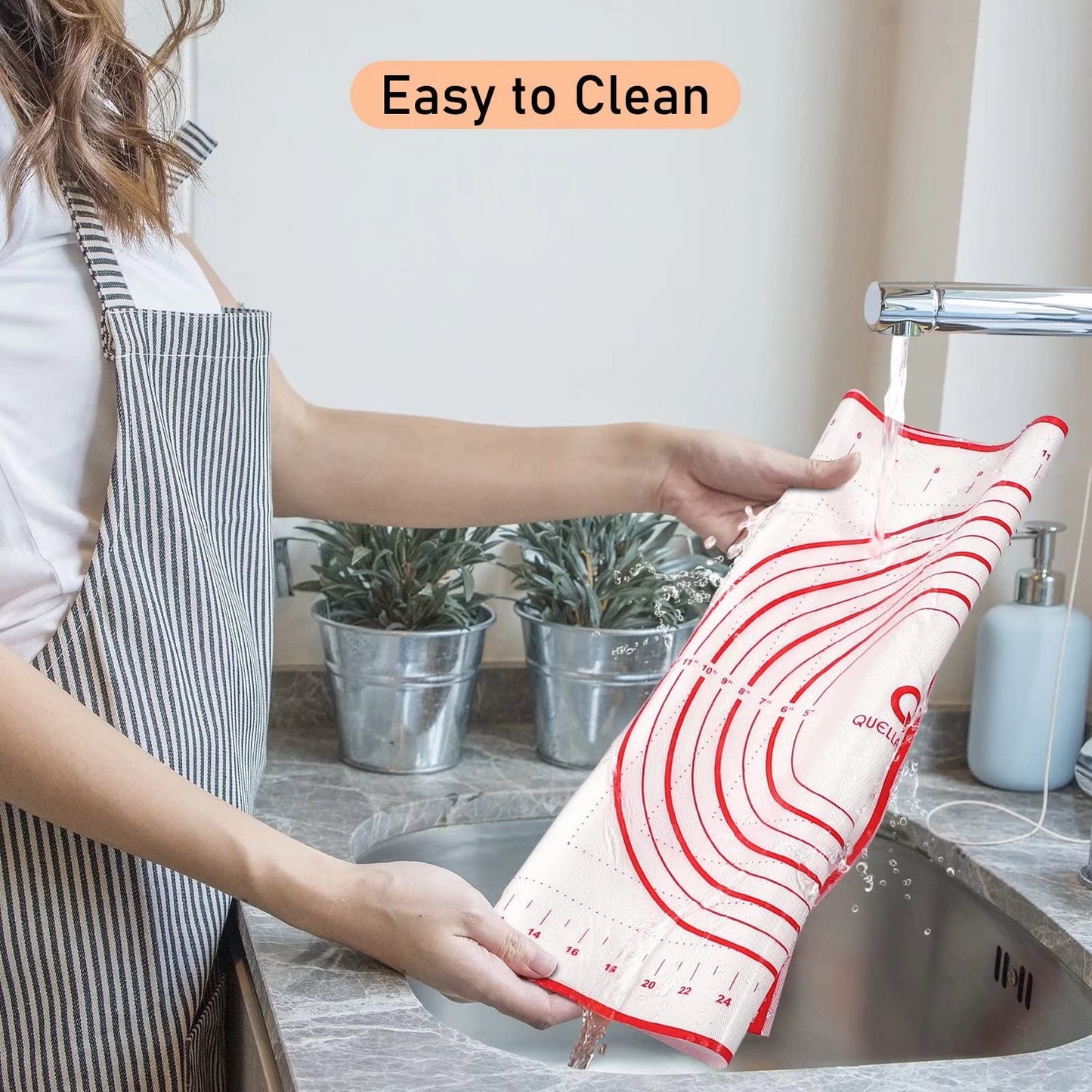Silicone Pastry Baking Mat Dough - 16x24Inch Large Non Stick Slip Cookie Bread Rolling Mats Sheet, Kitchen Counter Kneading Cooking Board Pad Matt with Measurement for Pie Pizza Cookies Fondant Making