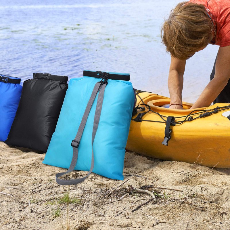 Shappy 6 Pcs 6/12 Pcs Waterproof Dry Bags, Lightweight Outdoor Waterproof Dry Stuff Sacks 15/8/5/4/3/2 L and Long Adjustable Shoulder Strap for Kayaking Rafting Boating Hiking Camping (Colors)