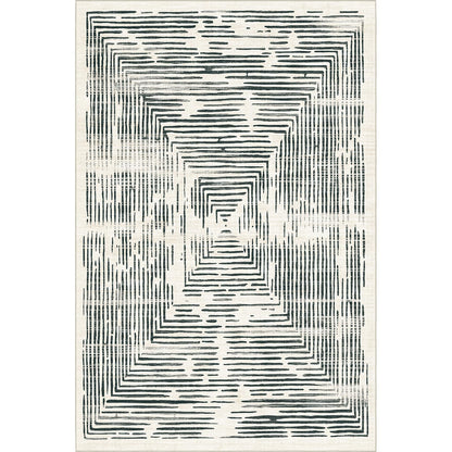 BLISSA 6x9 Area Rugs for Bedroom, Soft Washable Black White Lines Modern Abstract Throw Rug Non-Slip Striped Minimalist Floor Carpet for Living Room Dining Room Office Nursery Classroom Home Decor