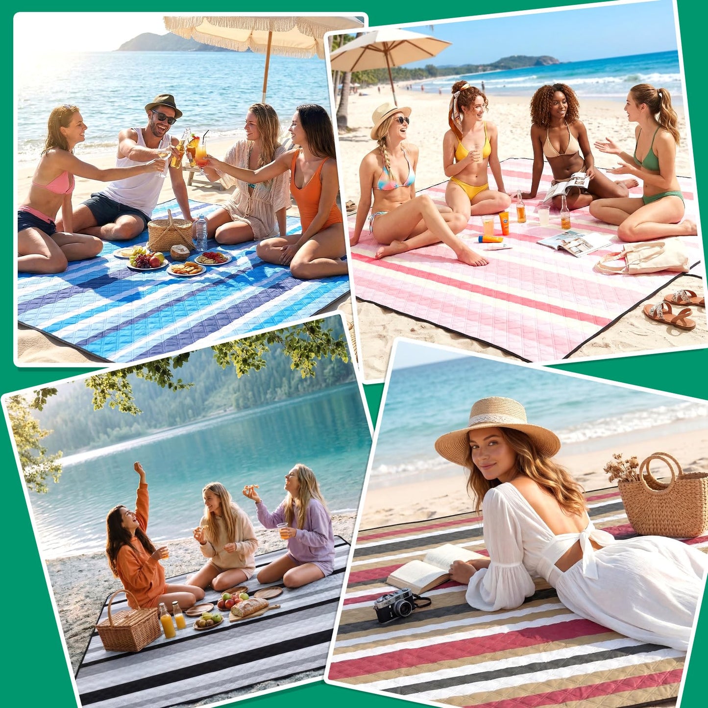 RYCHIC Waterproof Picnic Blanket Beach Mat Outdoor Rug Towel for Dad Papa Stepdad Grandpa Grandfather Husband Son Daughter Law Happy Birthday Cool Unique Hombre Regalos para el día Las Padre